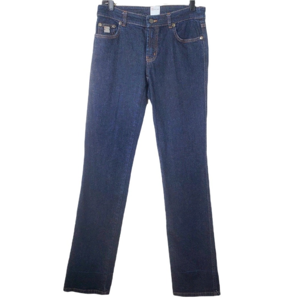 Valentino Straight Leg Jeans Dark Indigo Wash Made in‎ Italy Women's Size 28